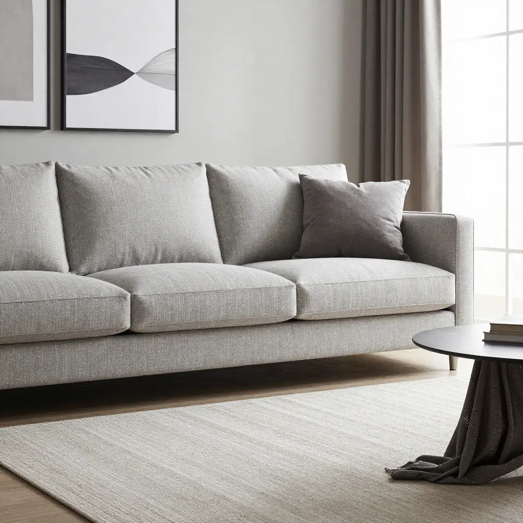 Luksuriøse skreddersydde gardiner i moderne stue